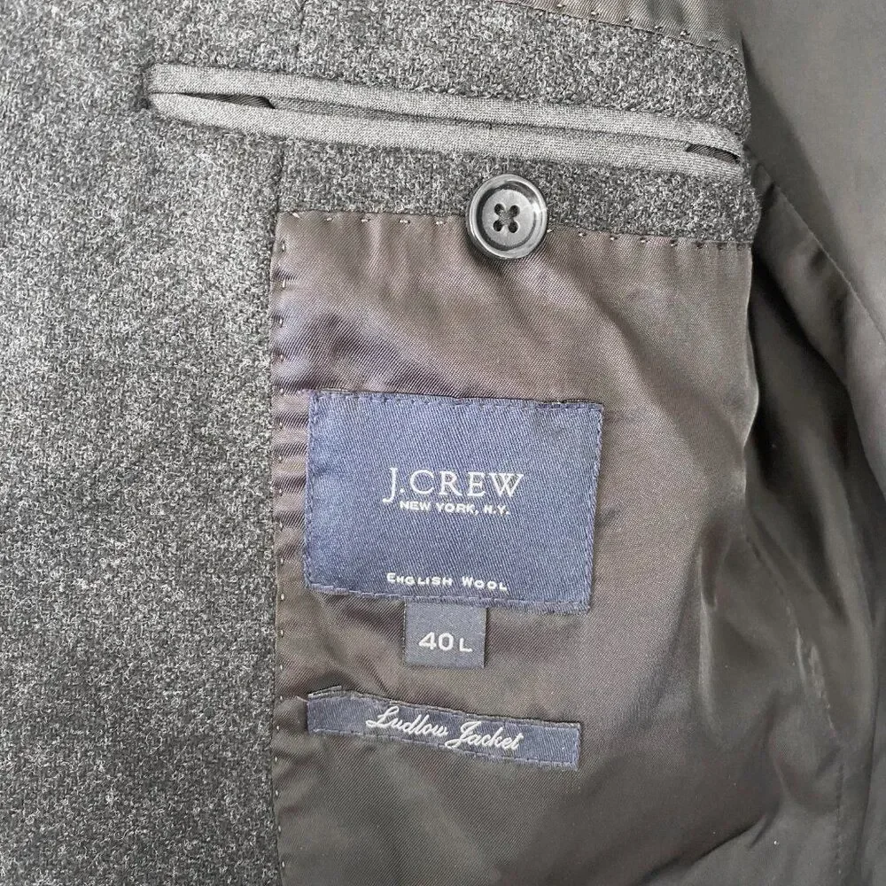 J. Crew Suit Jacket in Moon English Wool Men's 40L